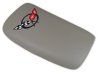 1997-2004 C5 Corvette Embroidered Console Lid Gray with Black Logo 